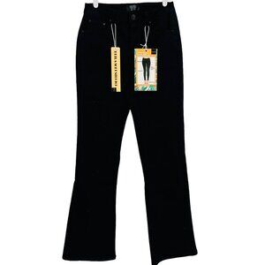 Monkey Ride Women's Black Ankle Jeans Size 7/28 Boot Cut Stretch Skinny Mid Rise